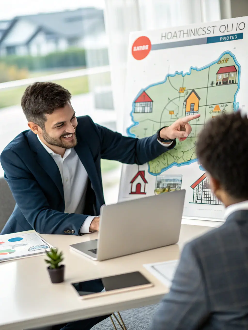 An image of a real estate investor receiving coaching and guidance on identifying profitable investment properties in Northeast Ohio.