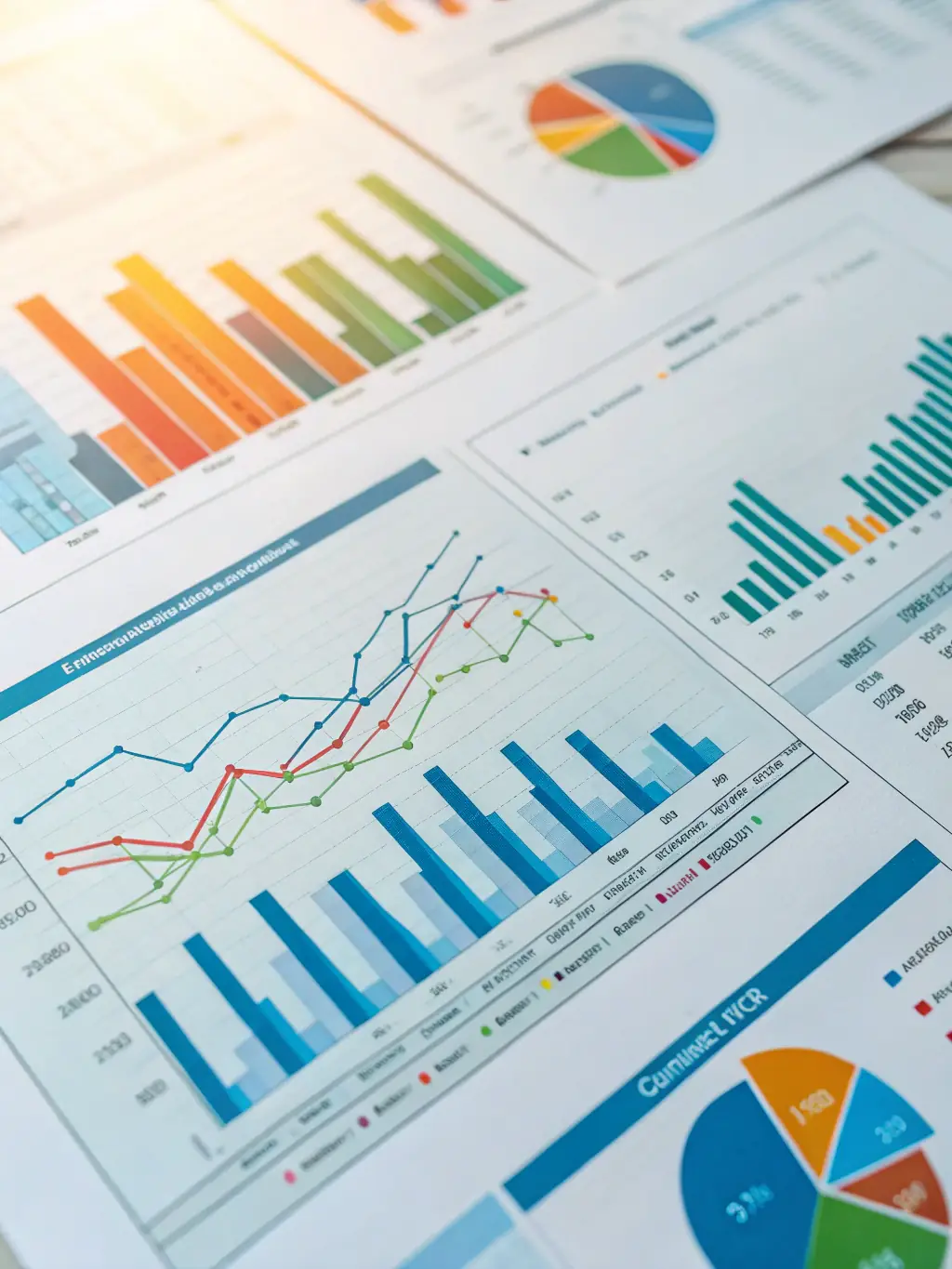 An image of detailed financial reports and charts, illustrating the financial performance of a property investment.
